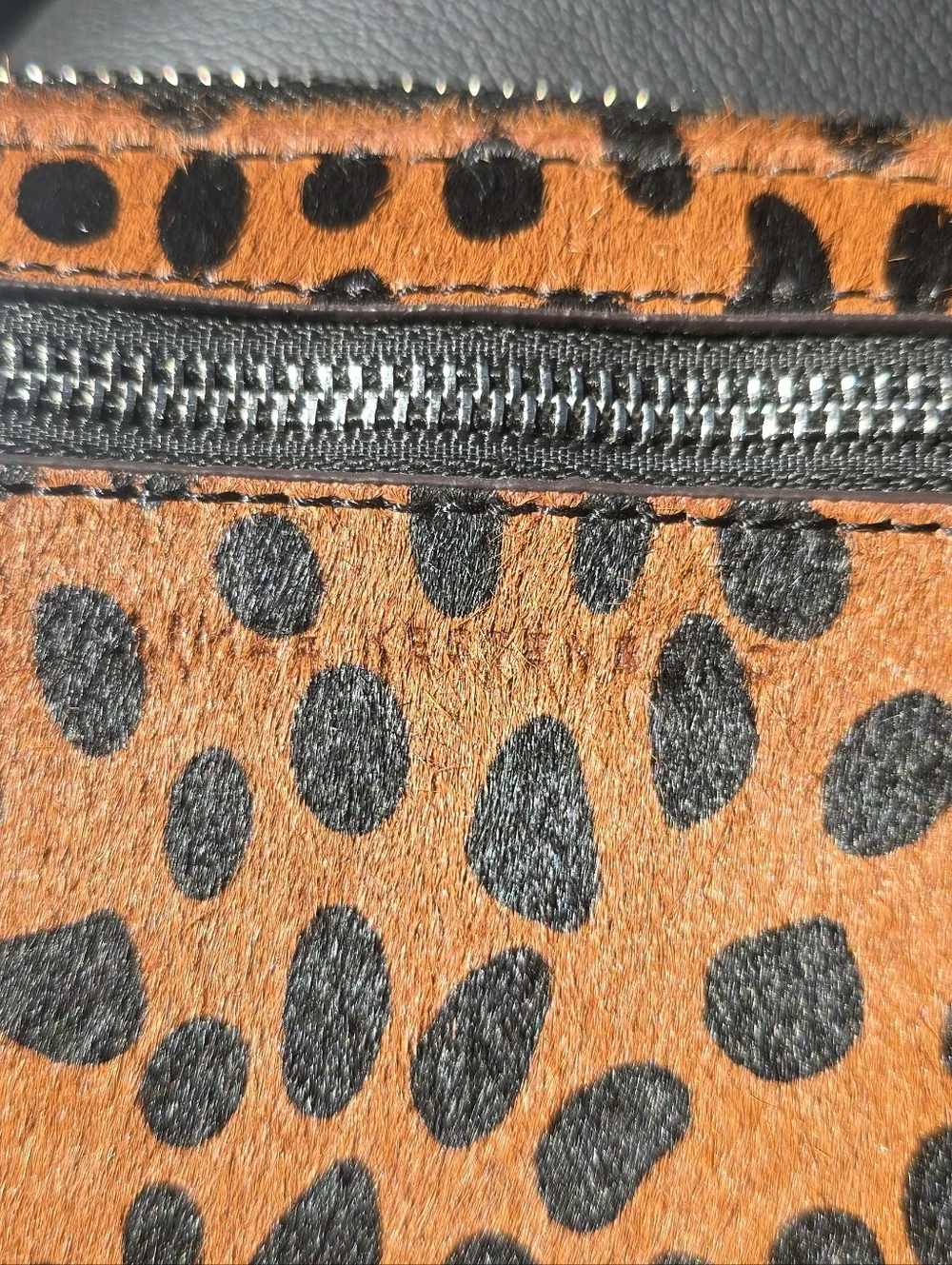 Aimee Kestenberg Cowhair Dyed Cheetah Print Zip Clutch